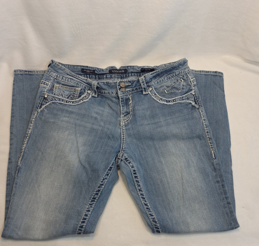 Vigoss The New York Skinny Jeans Women’s Faded Distressed Denim 36x30 #110712